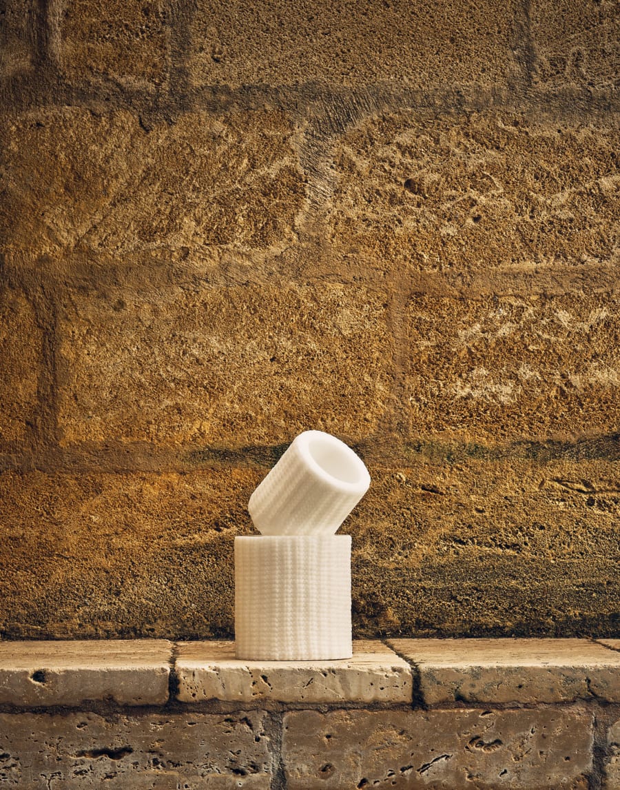 Large wax lantern White Lifestyle - Brunello Cucinelli