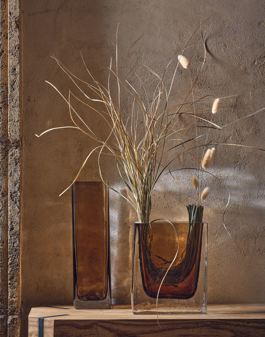 Murano glass rectangular vase Natural Lifestyle - Brunello Cucinelli