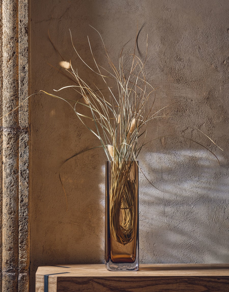 Murano glass rectangular vase Natural Lifestyle - Brunello Cucinelli