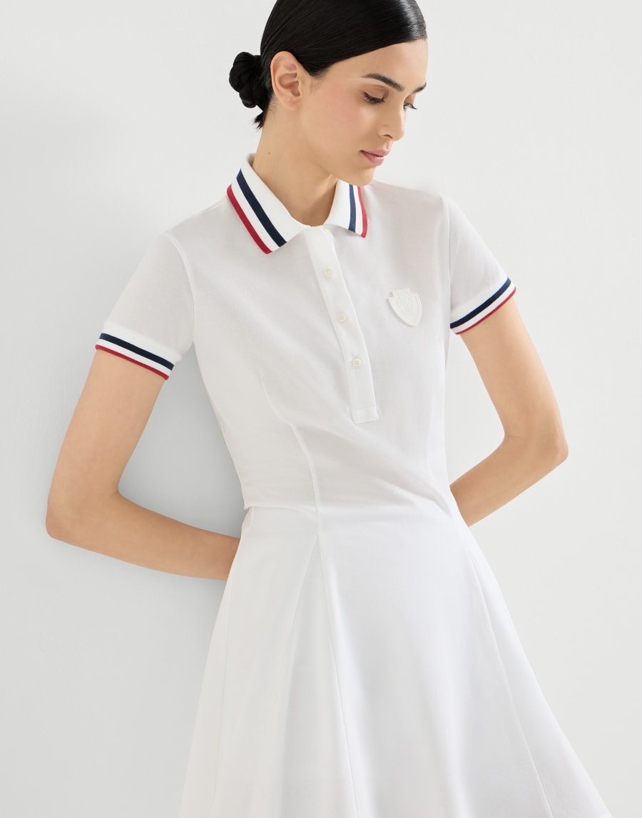 徽标装饰迷你连衣裙 白色 女款 - Brunello Cucinelli