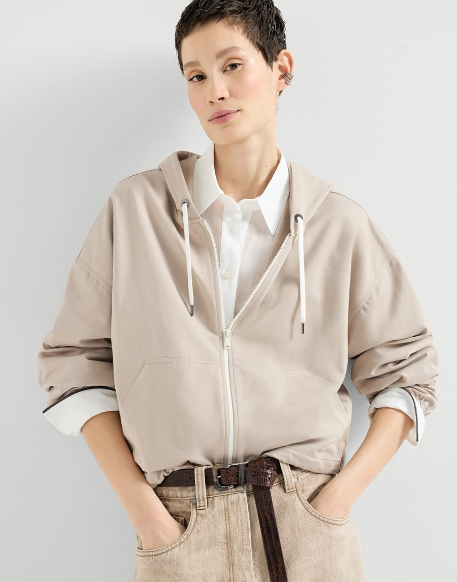 Толстовка из интерлока Couture Бежевый Женщина - Brunello Cucinelli