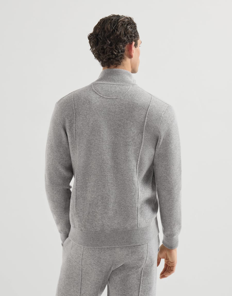 Cashmere and vicuña cardigan Grey Man - Brunello Cucinelli
