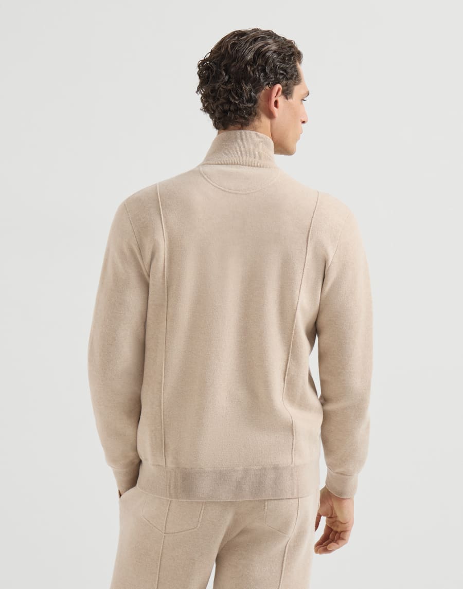 Cashmere and vicuña cardigan Sand Man - Brunello Cucinelli