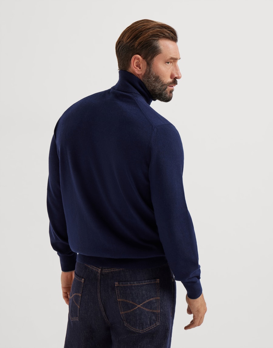 Cashmere and vicuña turtleneck sweater Night Man - Brunello Cucinelli