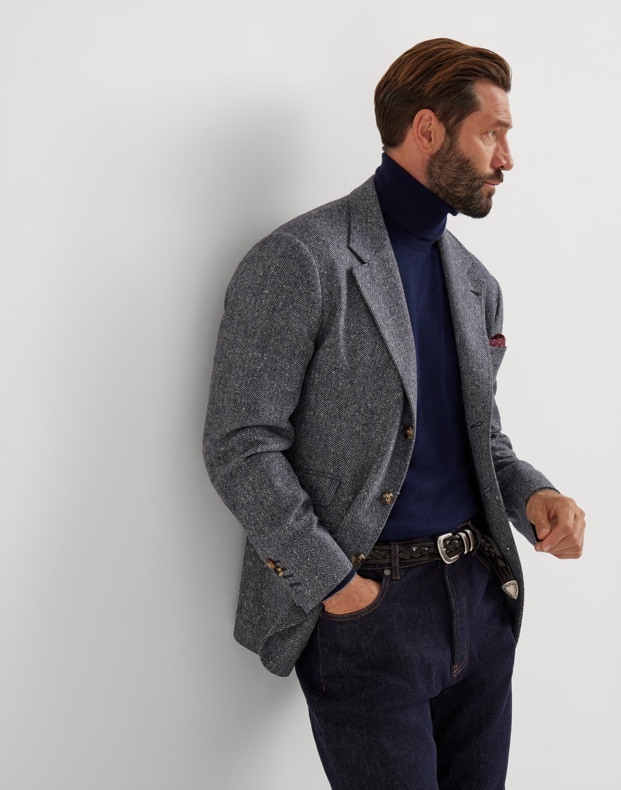 Cashmere and vicuña turtleneck sweater Night Man - Brunello Cucinelli