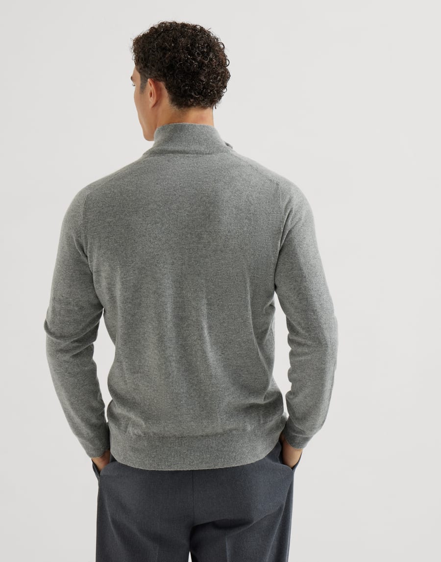 Cashmere and vicuña cardigan Grey Man - Brunello Cucinelli