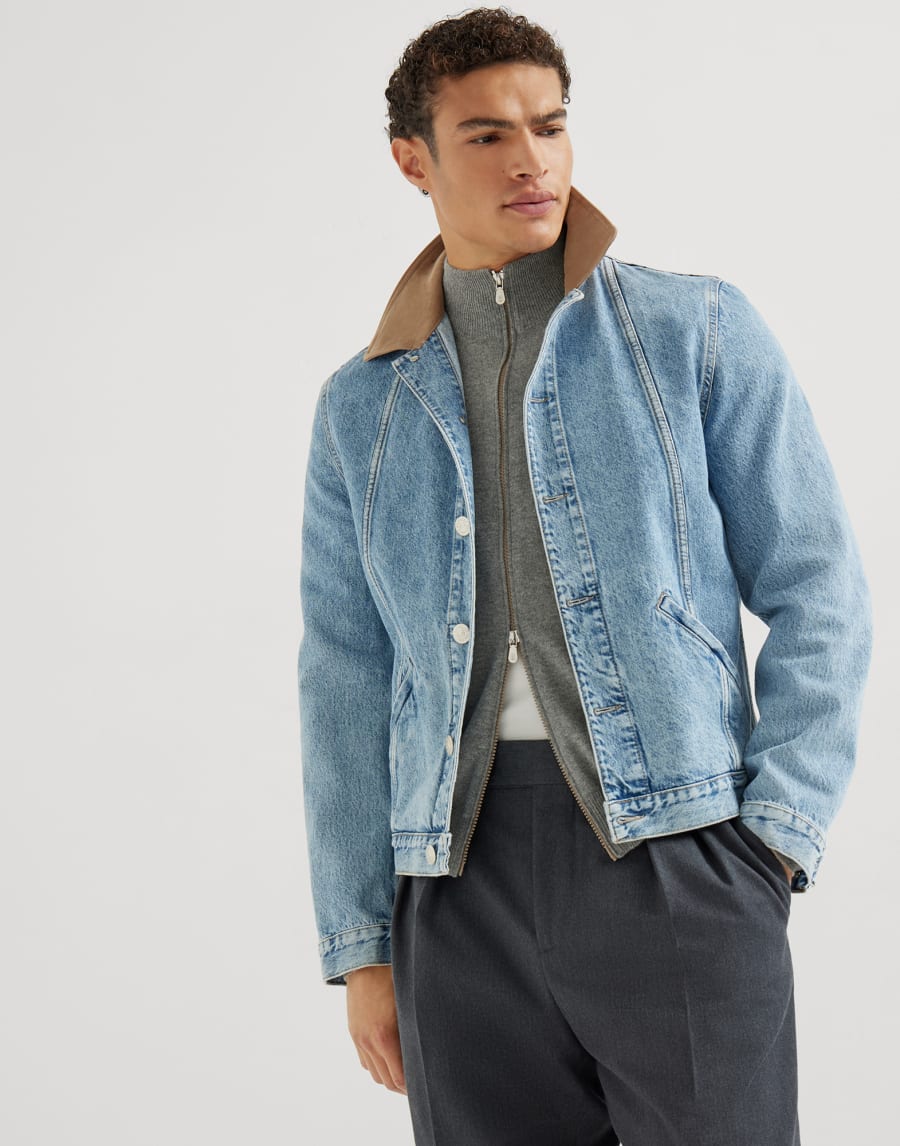 Cashmere and vicuña cardigan Grey Man - Brunello Cucinelli