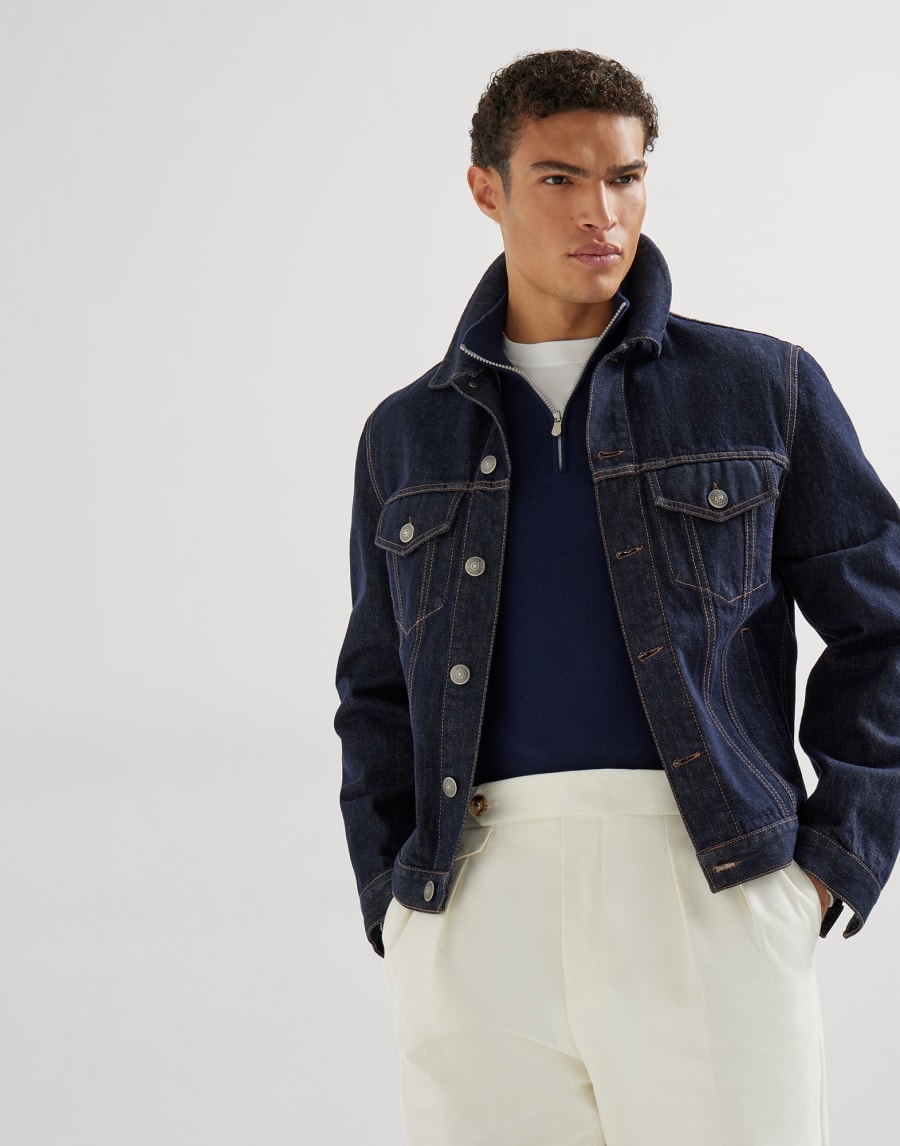 Vicuña zip-up sweater Blue Man - Brunello Cucinelli