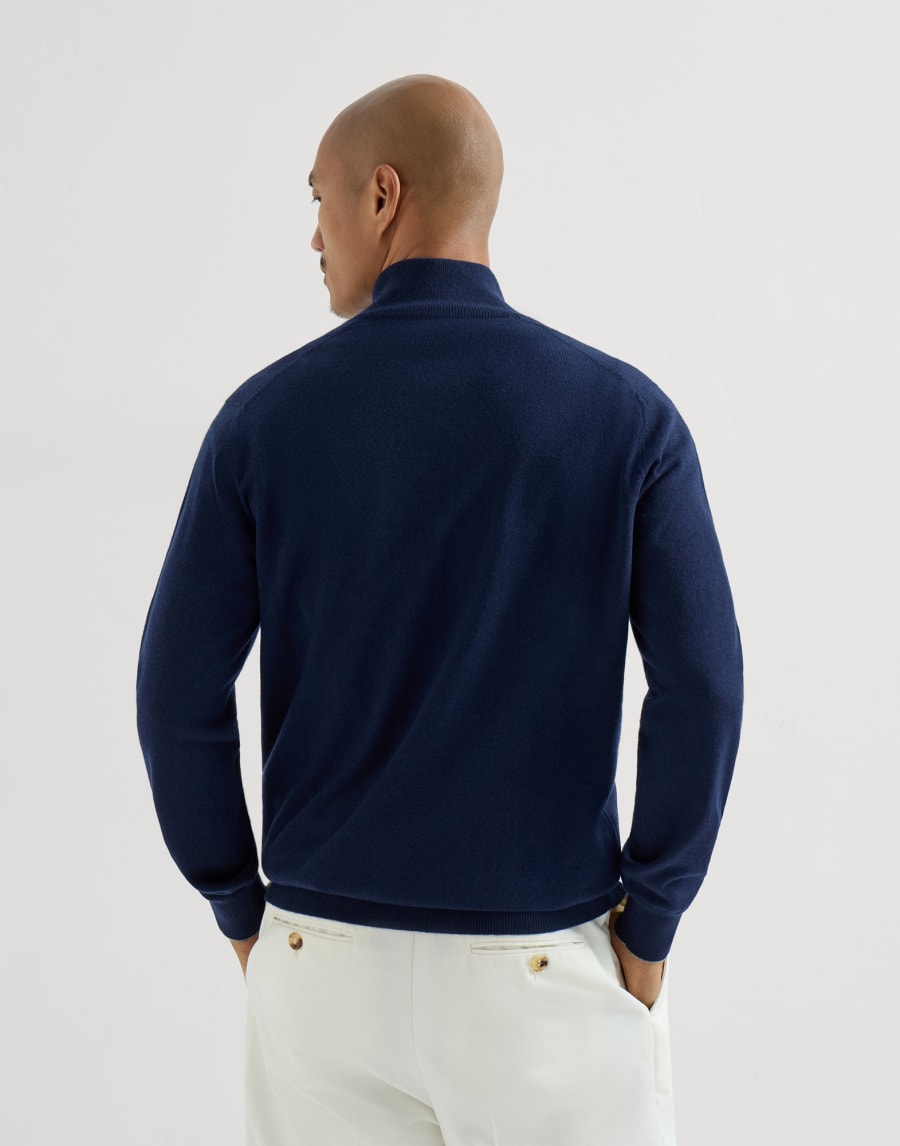Cashmere and vicuña sweater Blue Man - Brunello Cucinelli