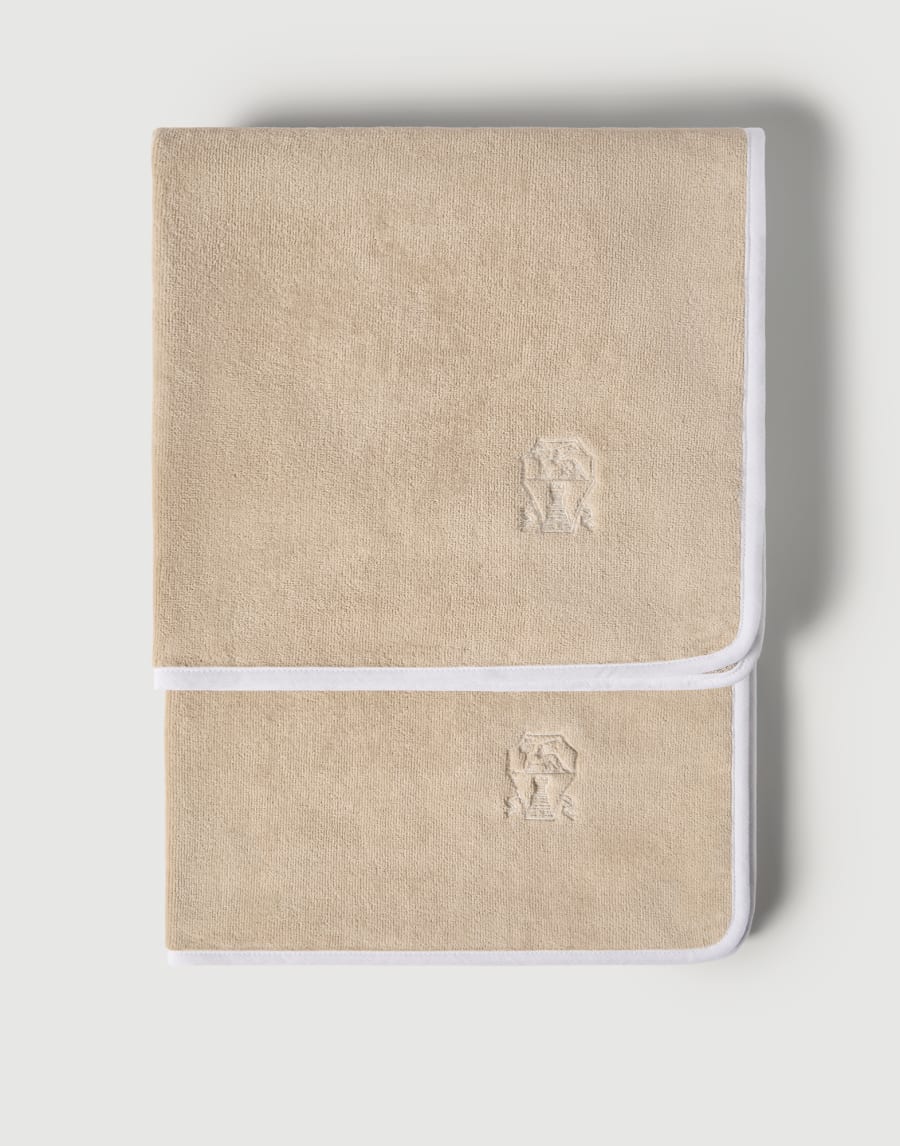 两条毛巾质地布套装 米黄 生活风格 - Brunello Cucinelli