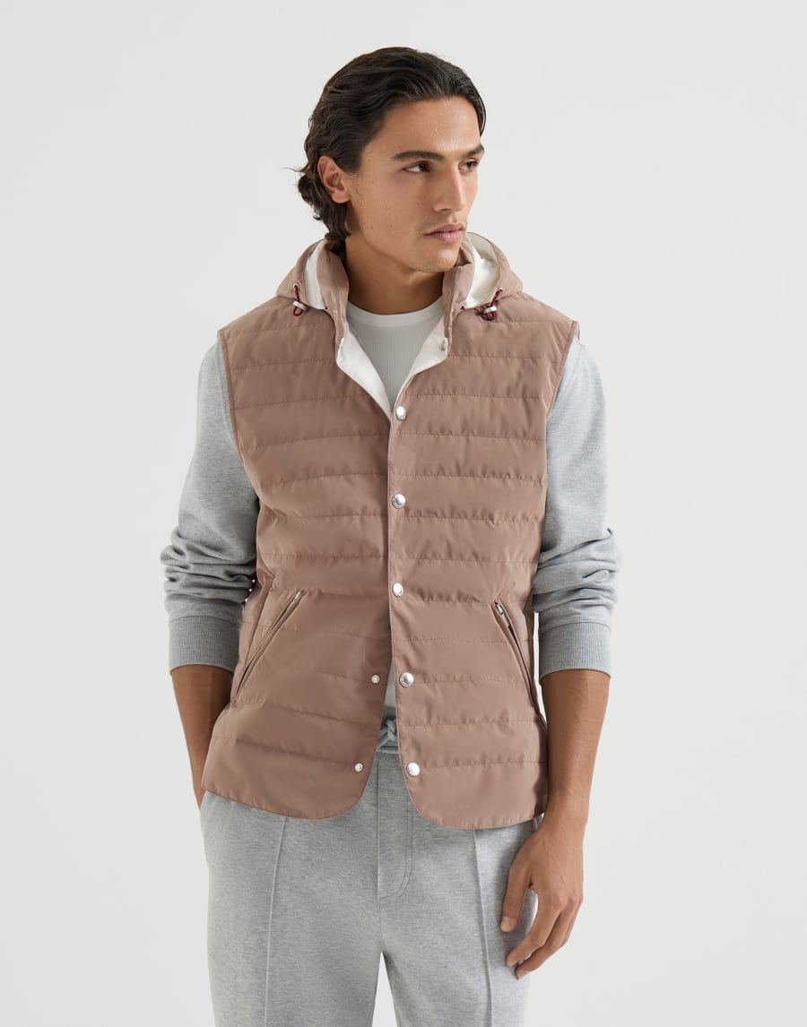 Down vest Hazelnut Man - Brunello Cucinelli