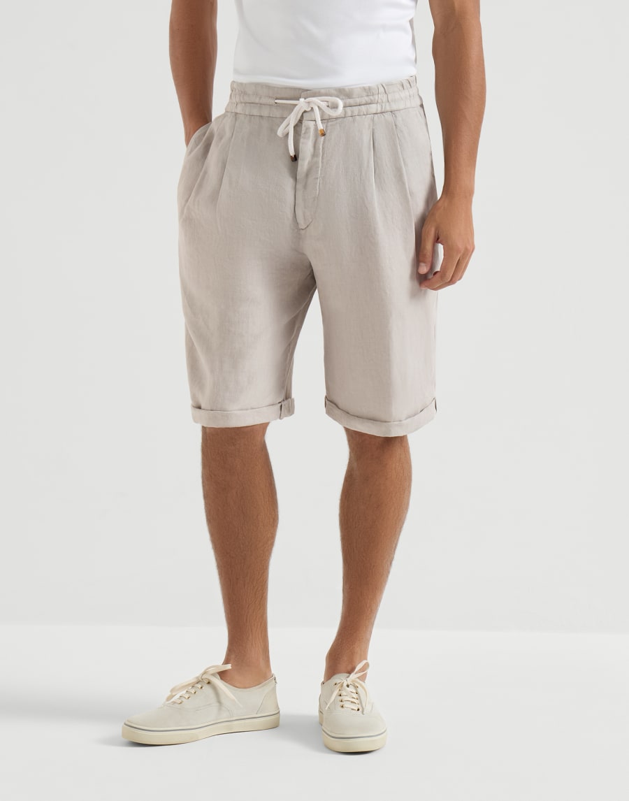 Bermuda en gabardine Cacao Homme - Brunello Cucinelli