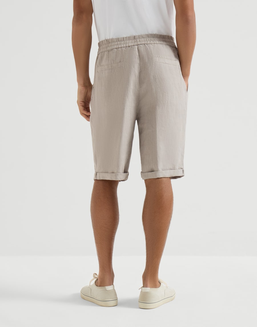 Gabardine Bermuda shorts Cocoa Man - Brunello Cucinelli