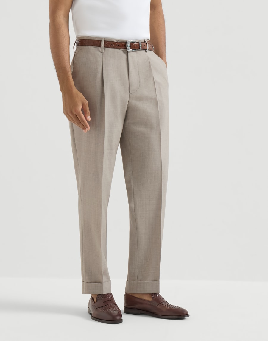 Virgin wool trousers Brown Man - Brunello Cucinelli
