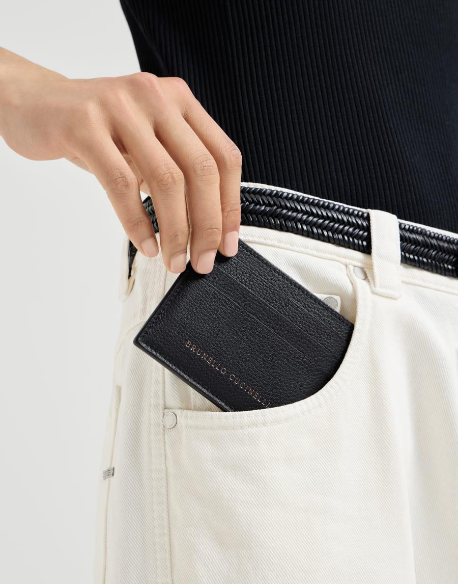 Tarjetero de piel de becerro Negro Mujer - Brunello Cucinelli