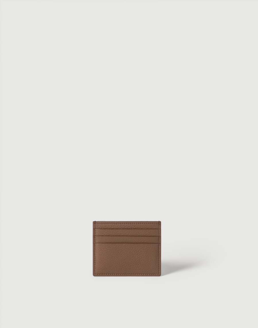 Calfskin card case Chocolate Woman - Brunello Cucinelli