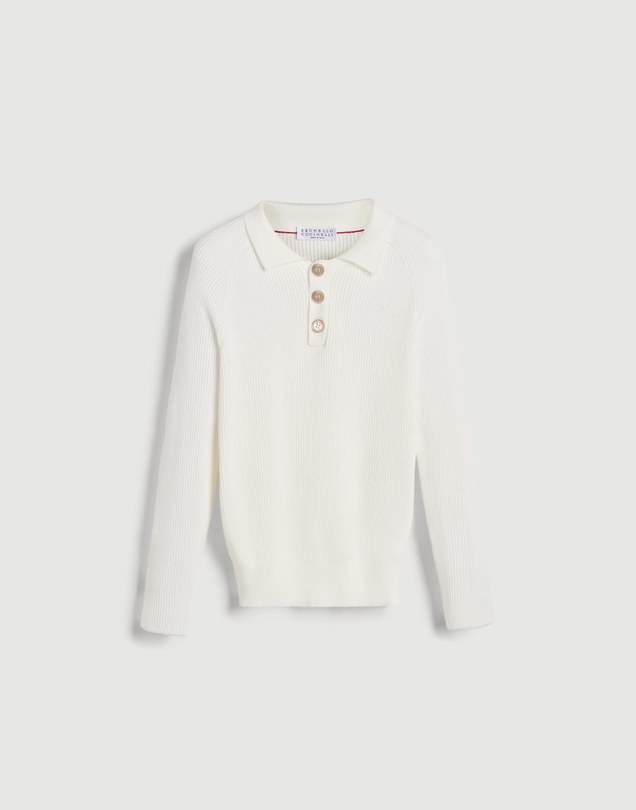 Lightweight knit Polo Panama Boys - Brunello Cucinelli