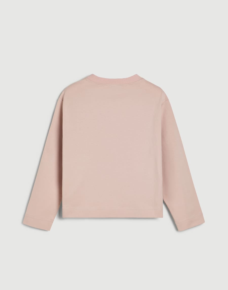 Long sleeve T-Shirt with monili Panama Girls - Brunello Cucinelli