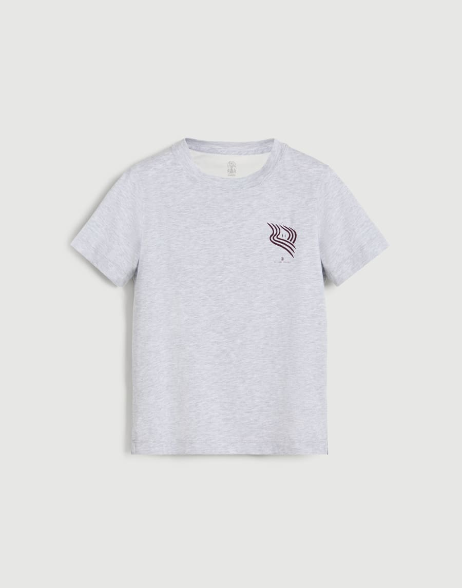 T-shirt with print Light Grey Boys - Brunello Cucinelli