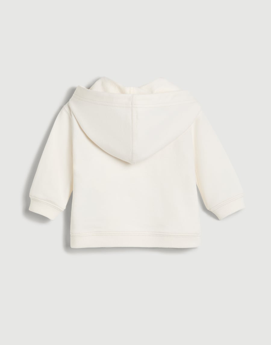 Baby Bernie hoodie with zipper Panama Baby - Brunello Cucinelli