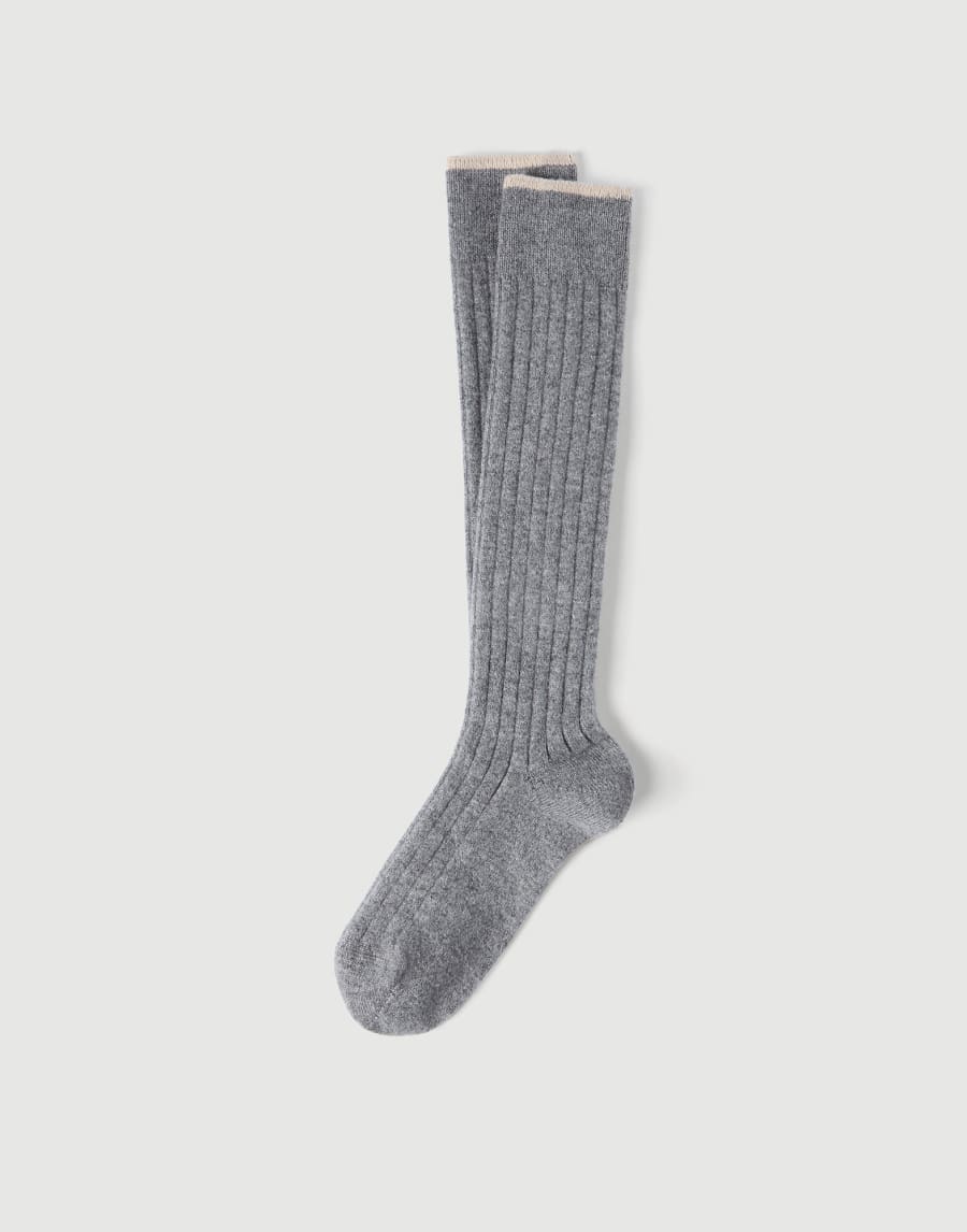 Cashmere knit socks Medium Grey Man - Brunello Cucinelli