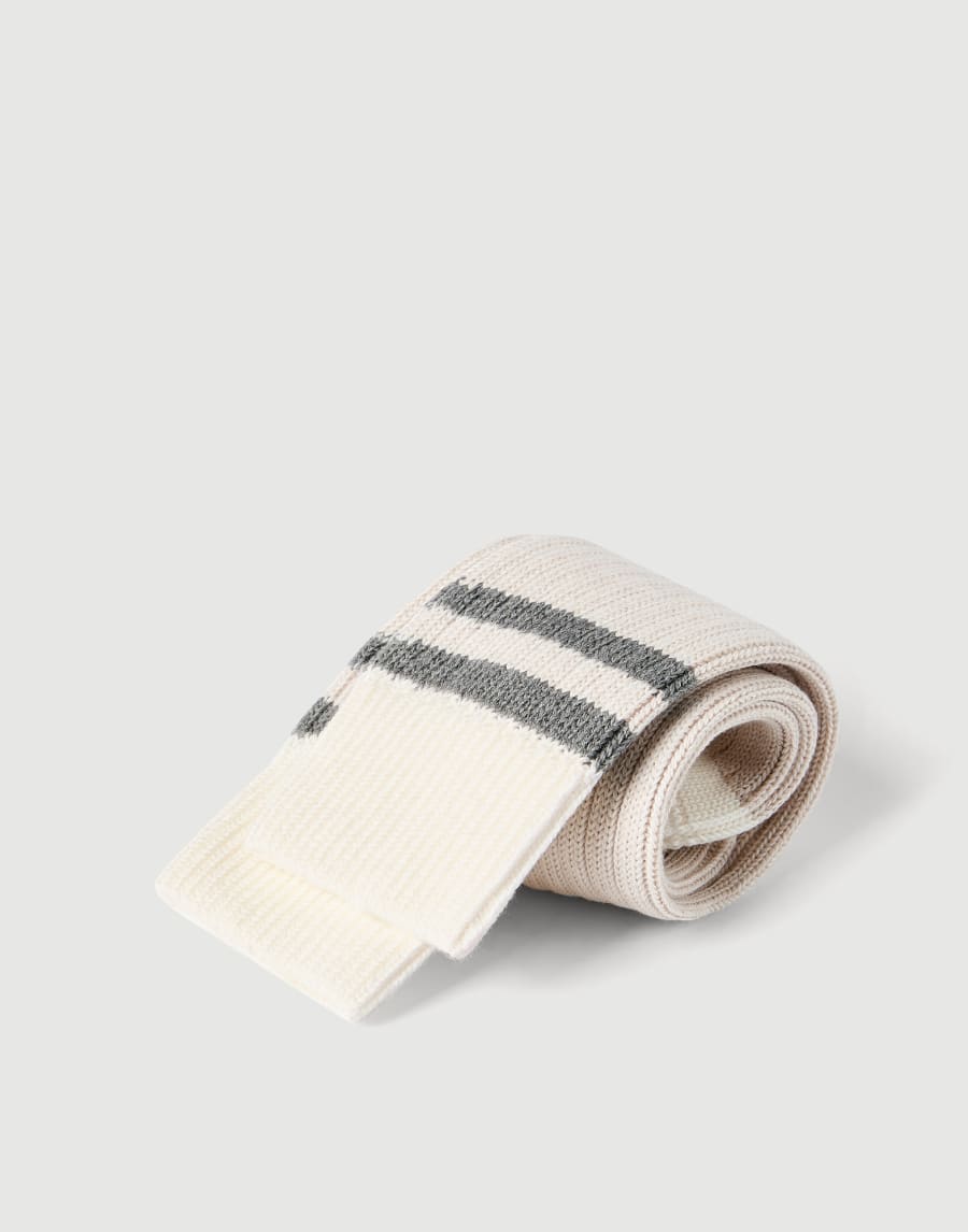 Cotton socks with stripes Buff Man - Brunello Cucinelli