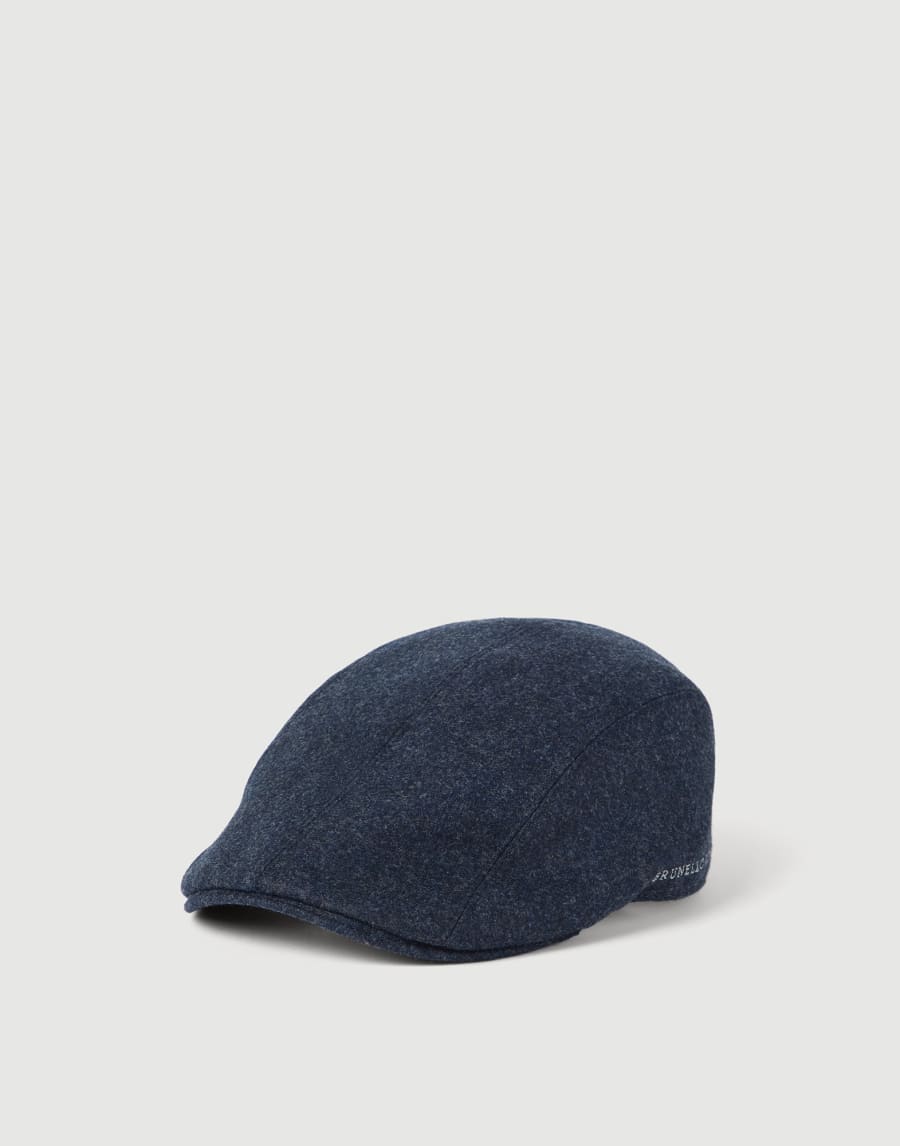 Virgin wool flannel flat cap Night Man - Brunello Cucinelli