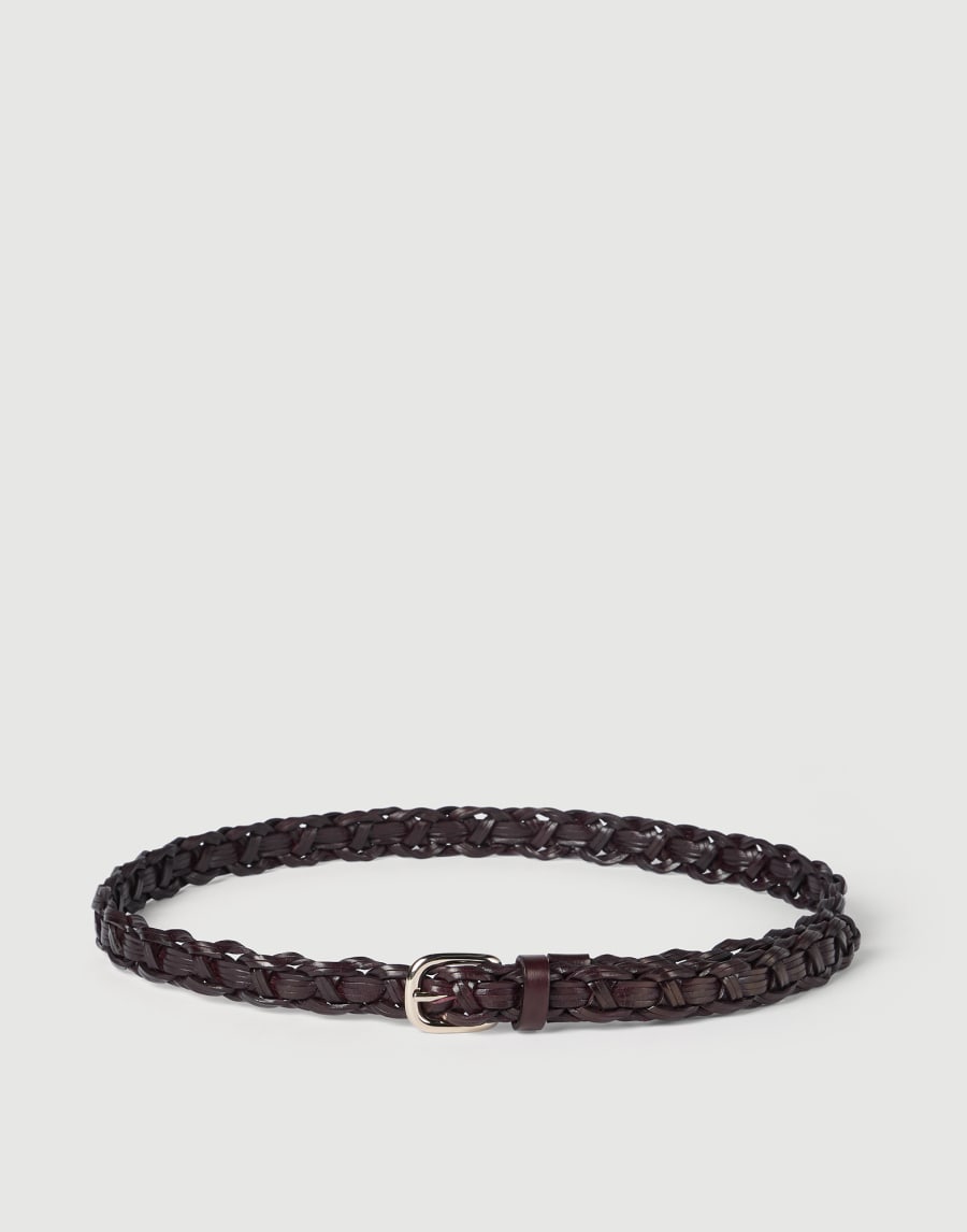 Cinturón de piel trenzada Bermellón Hombre - Brunello Cucinelli