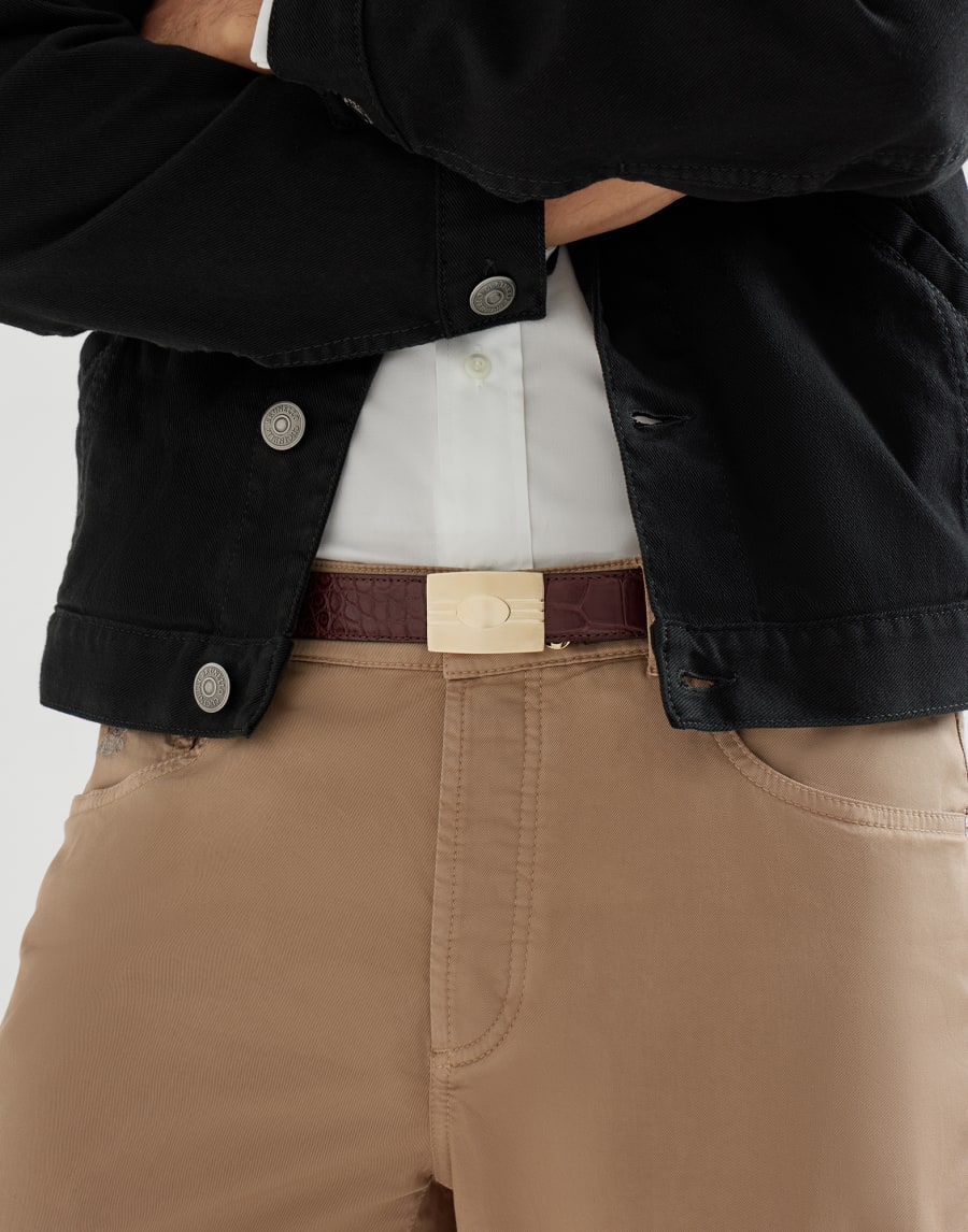 Alligator belt Amarone Wine Red Man - Brunello Cucinelli