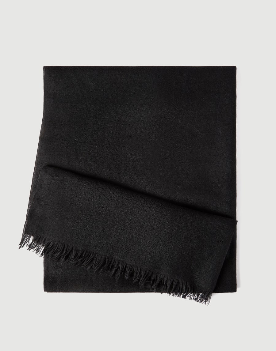 Cashmere and silk scarf Black Woman - Brunello Cucinelli