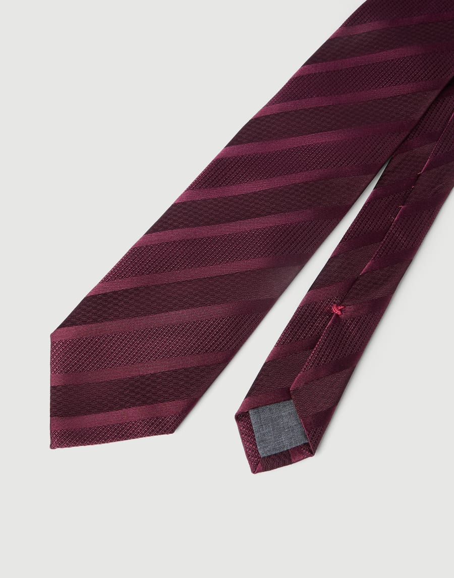 Striped silk necktie Cherry Man - Brunello Cucinelli