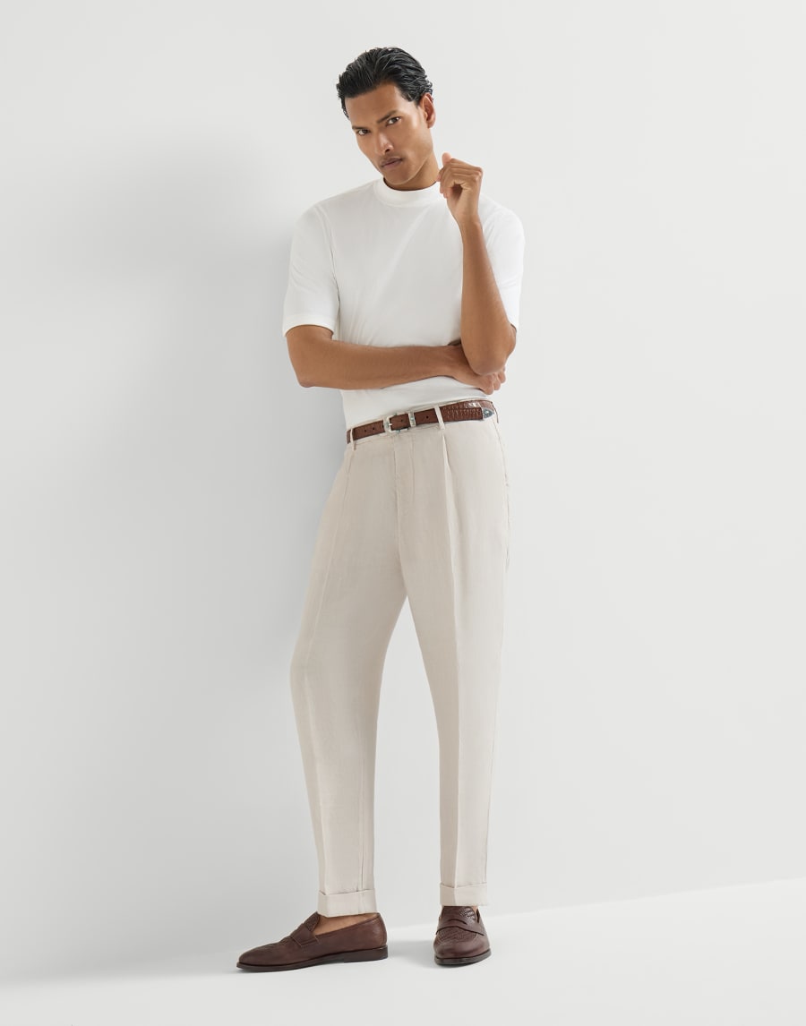 Gabardine garment dyed trousers Yuta Man - Brunello Cucinelli