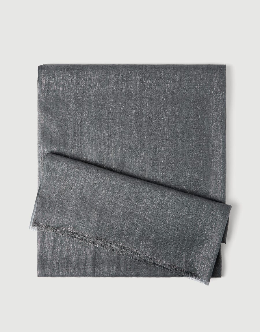 Sparkling scarf Anthracite Woman - Brunello Cucinelli