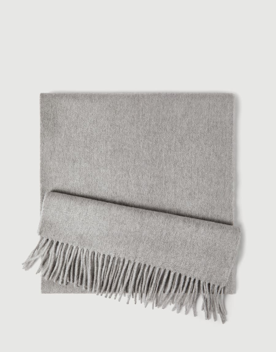 Double knit scarf Light Grey Woman - Brunello Cucinelli
