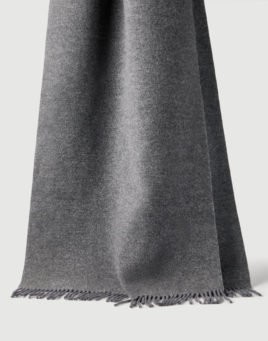 Knit scarf with hood Anthracite Woman - Brunello Cucinelli