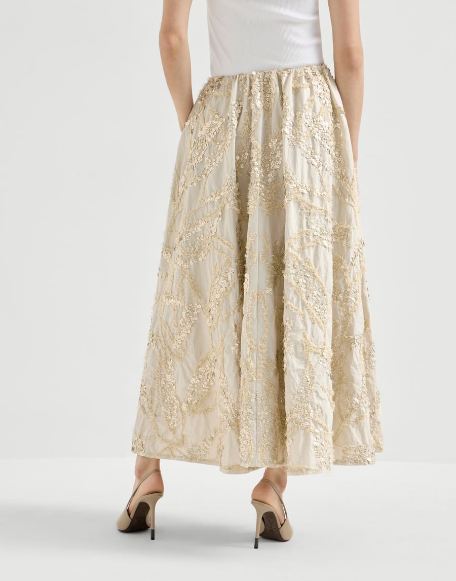 Skirt with dazzling seabed embroidery Sand Woman - Brunello Cucinelli