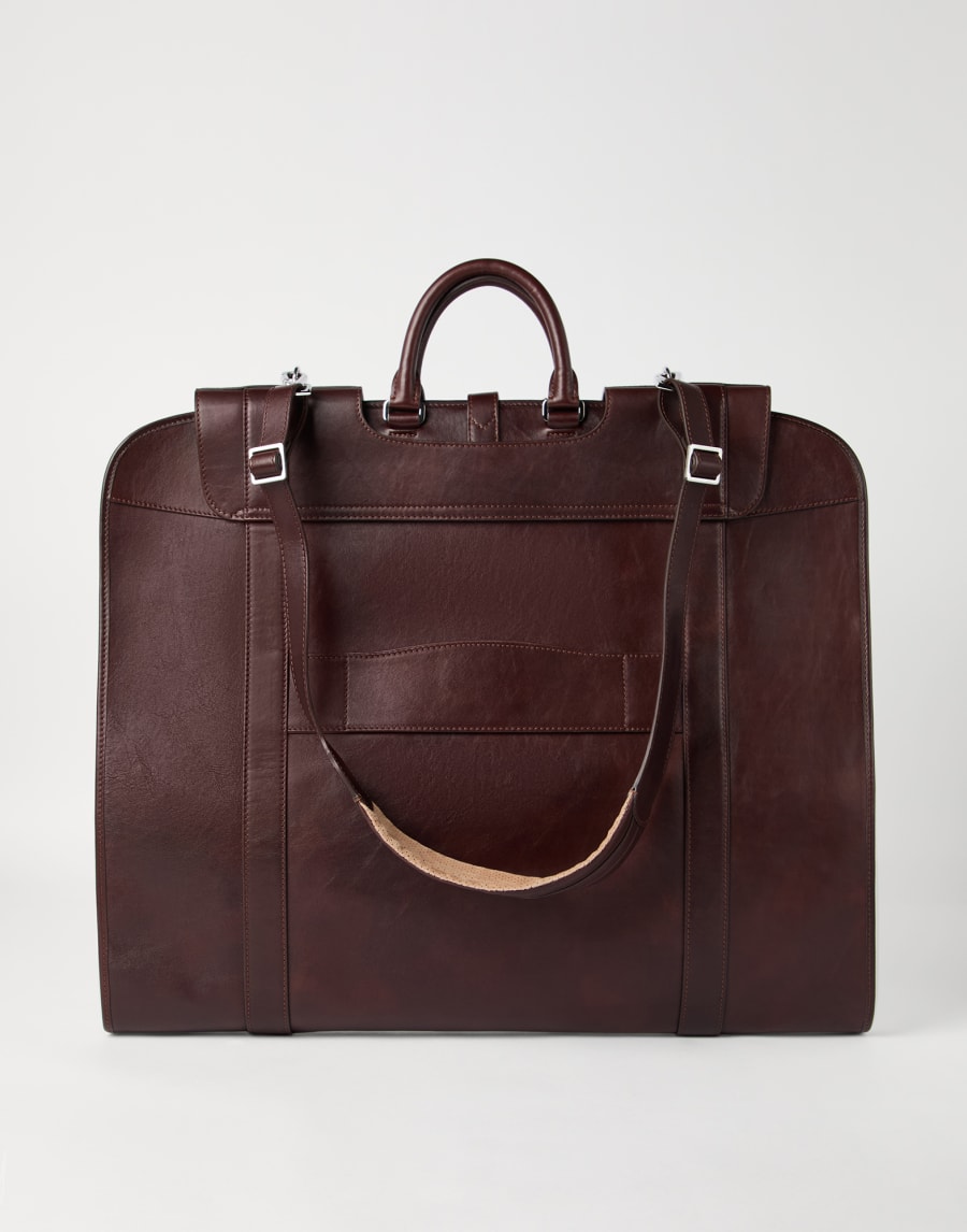 Kleidersack aus Kalbsleder Burgundy Herren - Brunello Cucinelli