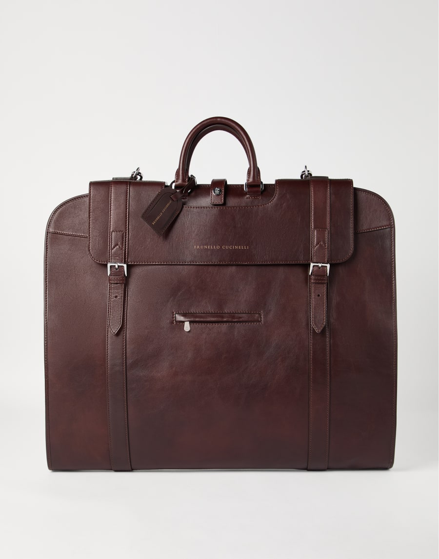 Kleidersack aus Kalbsleder Burgundy Herren - Brunello Cucinelli
