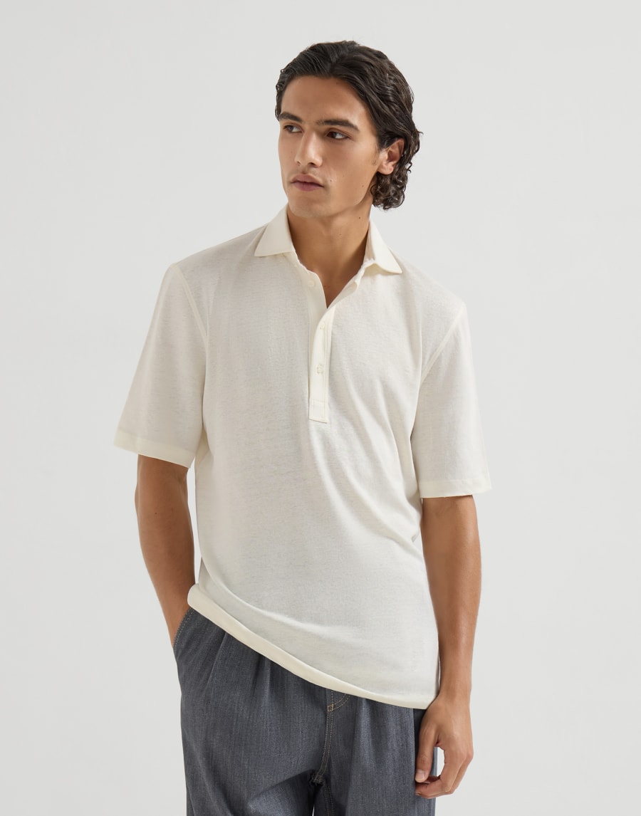 Jersey polo shirt Panama Man - Brunello Cucinelli