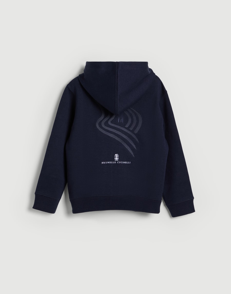 Double cloth sweatshirt Blue Boys - Brunello Cucinelli