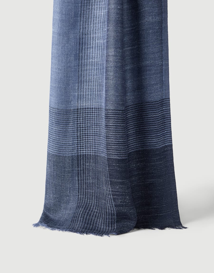 Bufanda de lino y seda Denim Hombre - Brunello Cucinelli