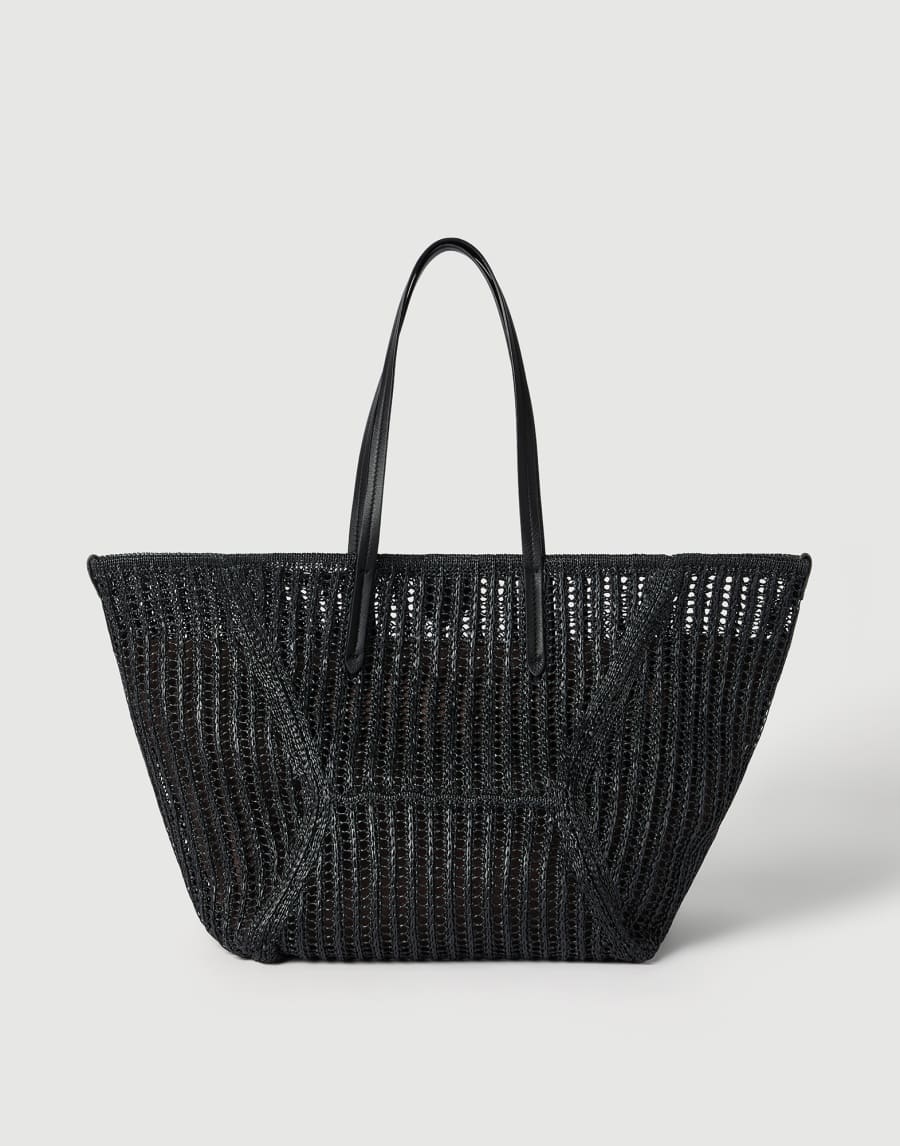 Techno raffia BC Duo bag Black Woman - Brunello Cucinelli