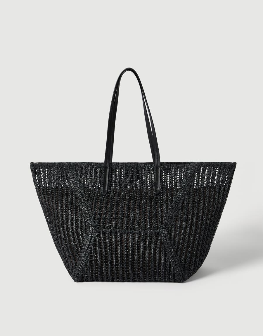 Techno raffia BC Duo bag Black Woman - Brunello Cucinelli