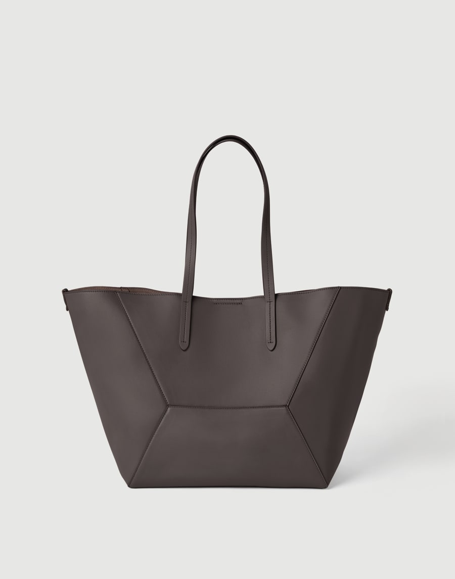 Calfskin BC Duo bag Dark Mahogany Woman - Brunello Cucinelli