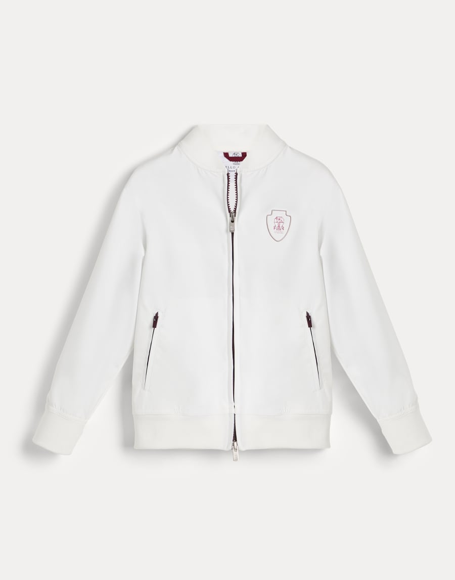 Nylon bomber-style sweatshirt White Boys - Brunello Cucinelli