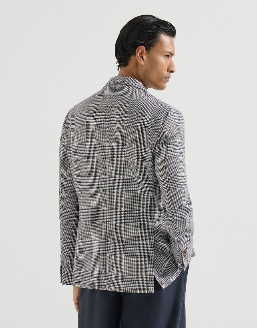 威尔士格纹马术风夹克 灰色 男款 - Brunello Cucinelli