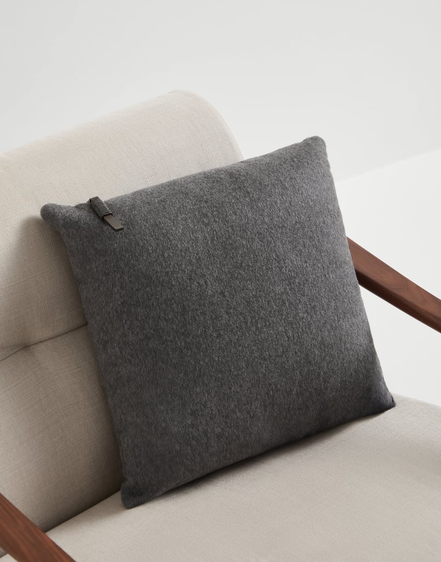 Подушка из кашемировой ткани бобрик Тёмно-Серый Стиль жизни - Brunello Cucinelli