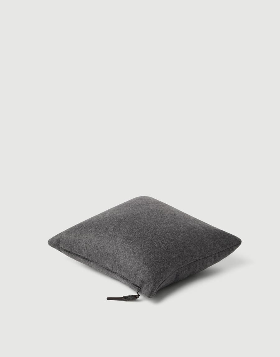 Cashmere beaver cushion Dark Grey Lifestyle - Brunello Cucinelli