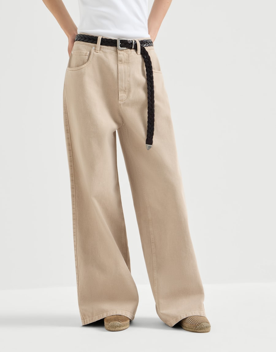 Relaxed trousers Beige Woman - Brunello Cucinelli