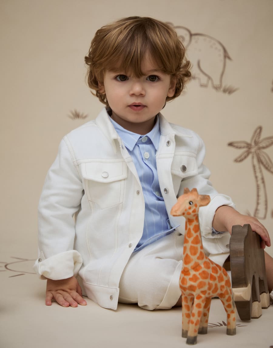 Baby Bernie four-pocket jacket Panama Baby - Brunello Cucinelli